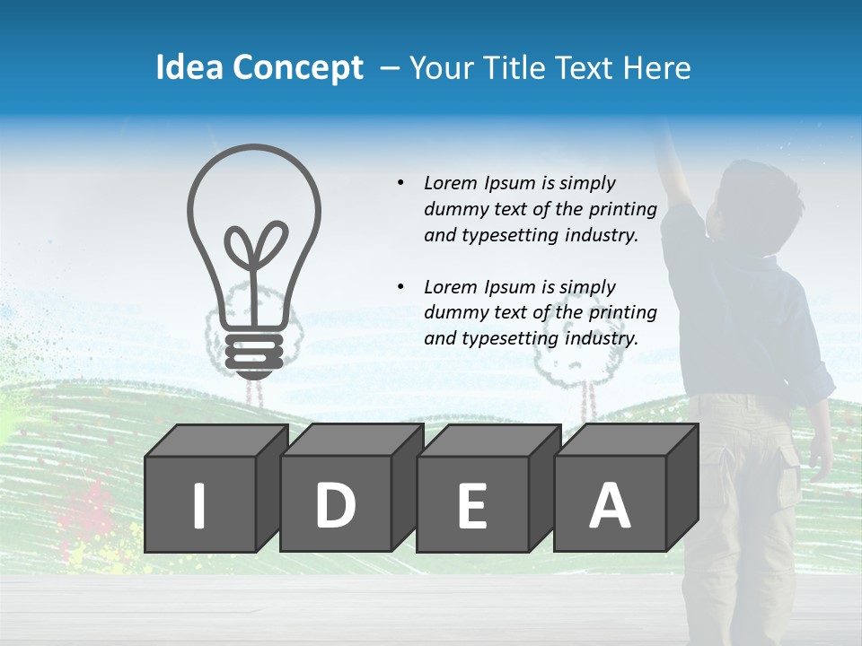 Tree Easy Drawing PowerPoint Template