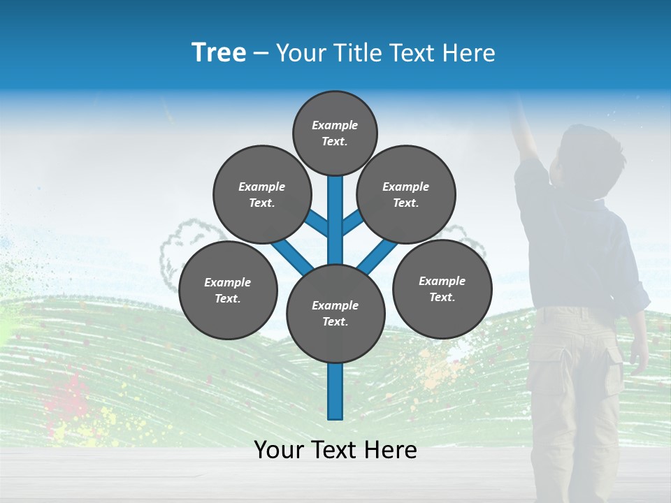 Tree Easy Drawing PowerPoint Template