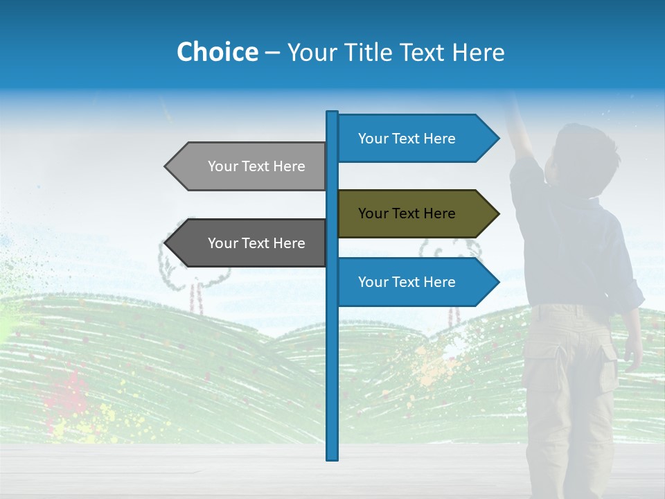 Tree Easy Drawing PowerPoint Template