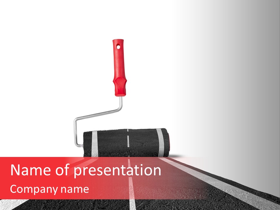 Trip Construction Line PowerPoint Template