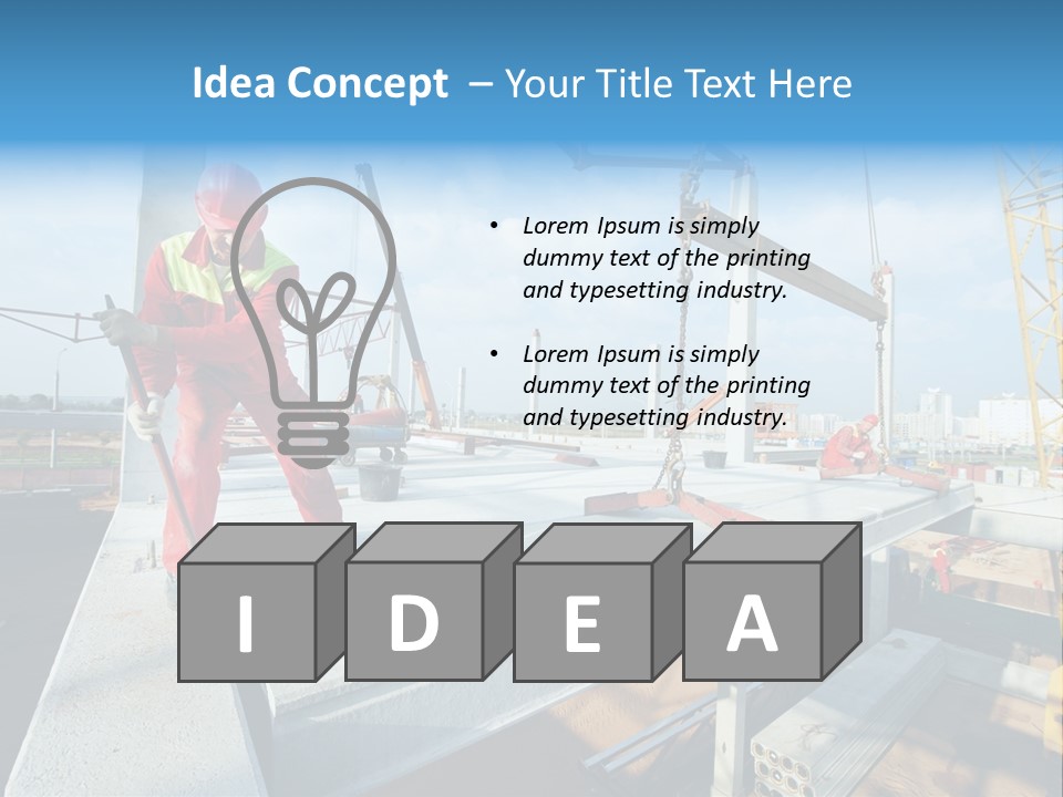 Technology Labourer Frame PowerPoint Template