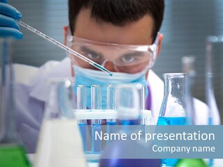 Beaker Man Chemistry PowerPoint Template