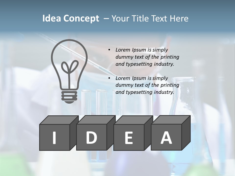 Beaker Man Chemistry PowerPoint Template