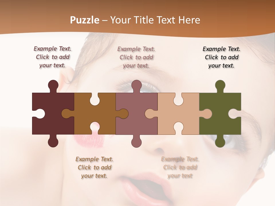 Beauty White Teen PowerPoint Template