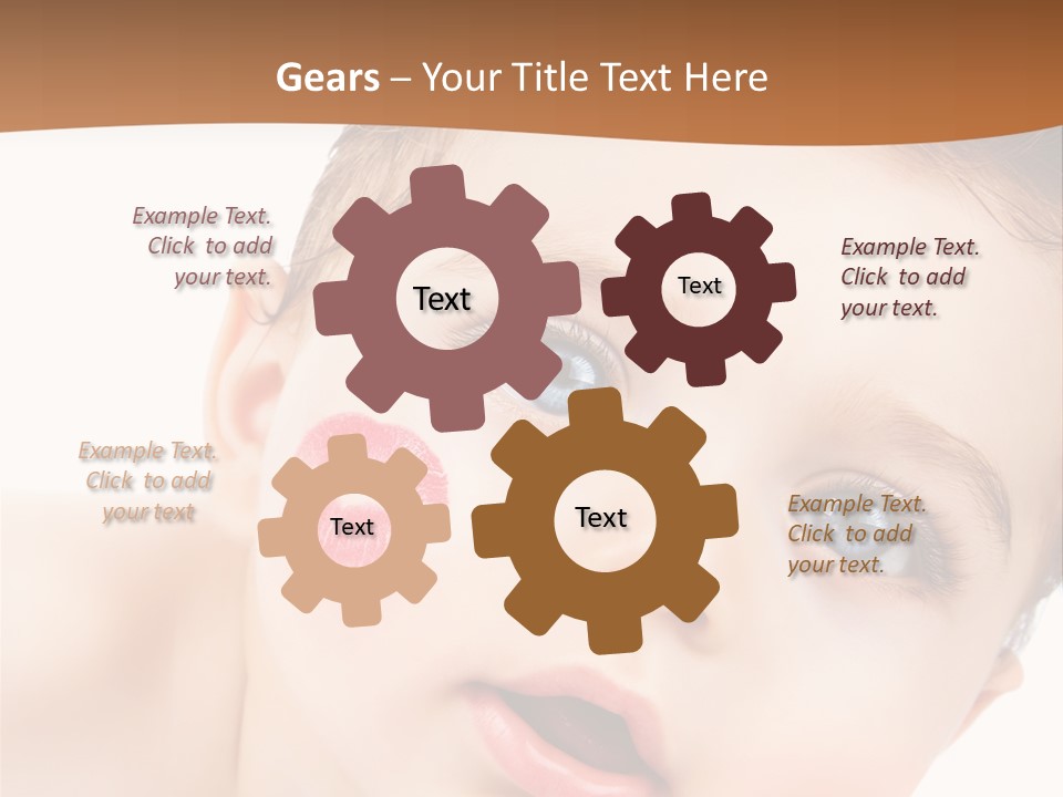 Beauty White Teen PowerPoint Template