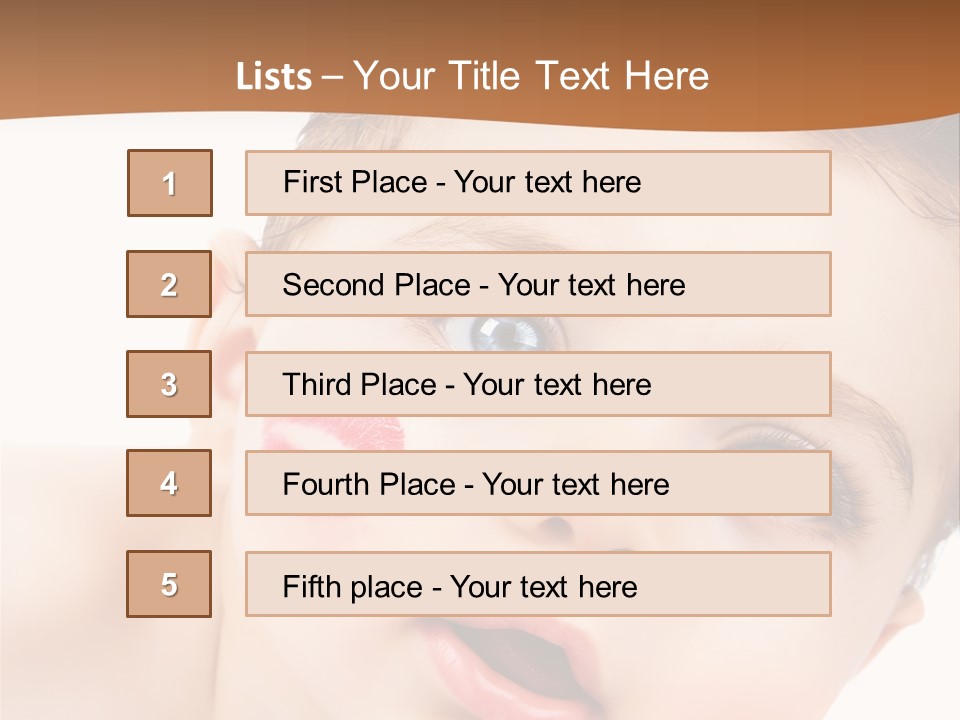 Beauty White Teen PowerPoint Template
