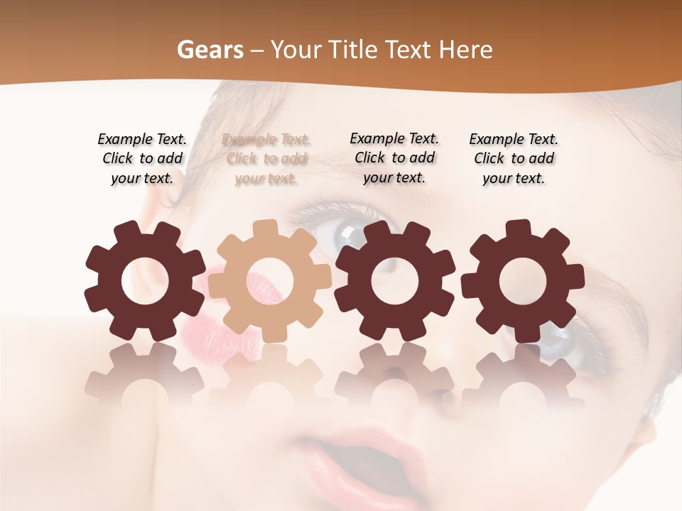 Beauty White Teen PowerPoint Template