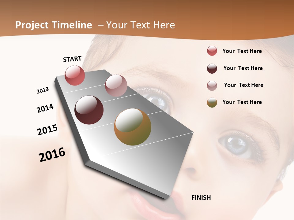 Beauty White Teen PowerPoint Template