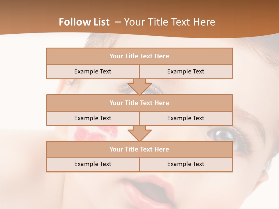 Beauty White Teen PowerPoint Template