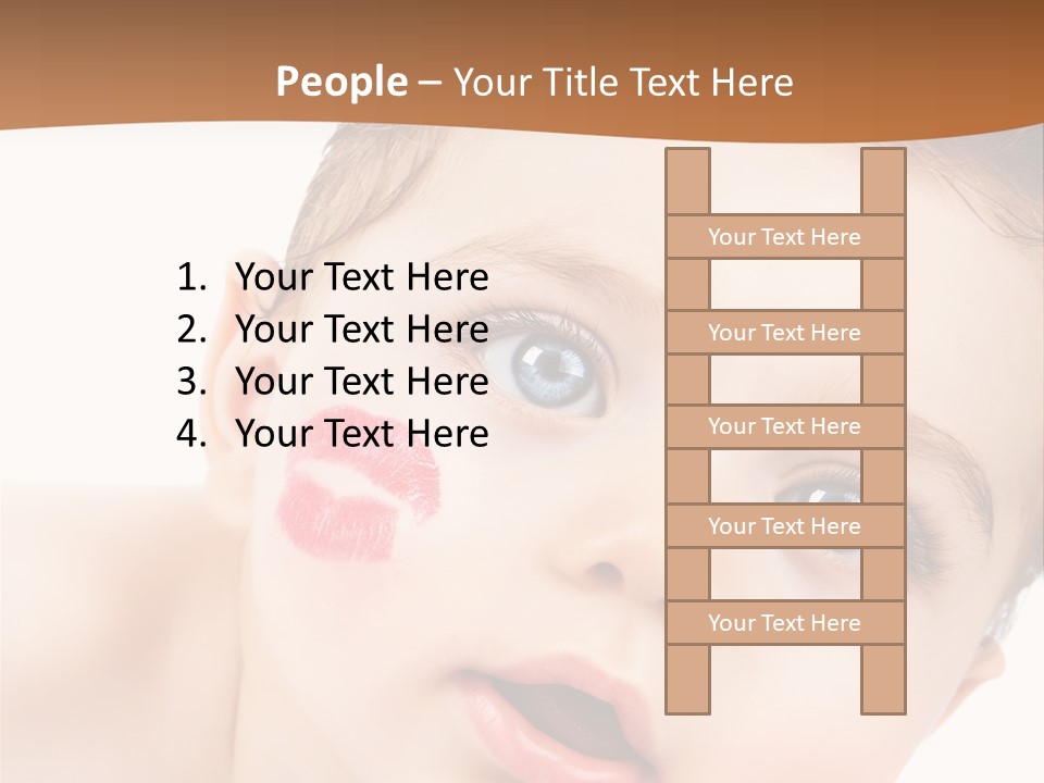 Beauty White Teen PowerPoint Template