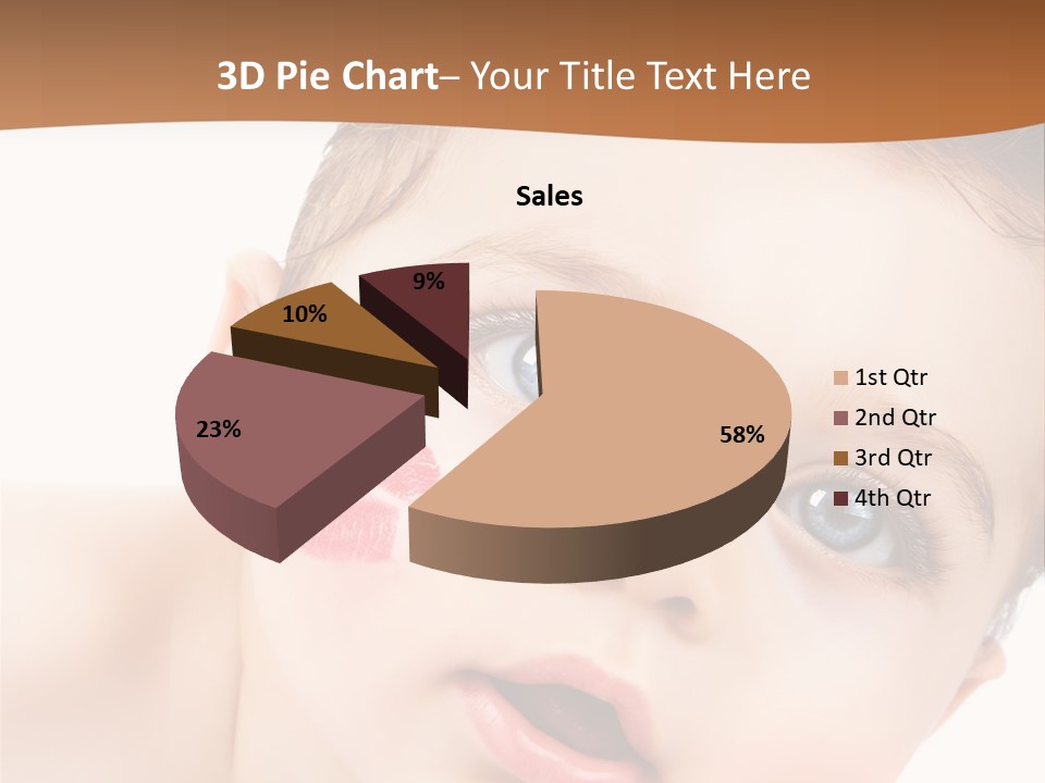 Beauty White Teen PowerPoint Template