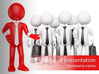 Graphics Businesspeople Guy PowerPoint Template