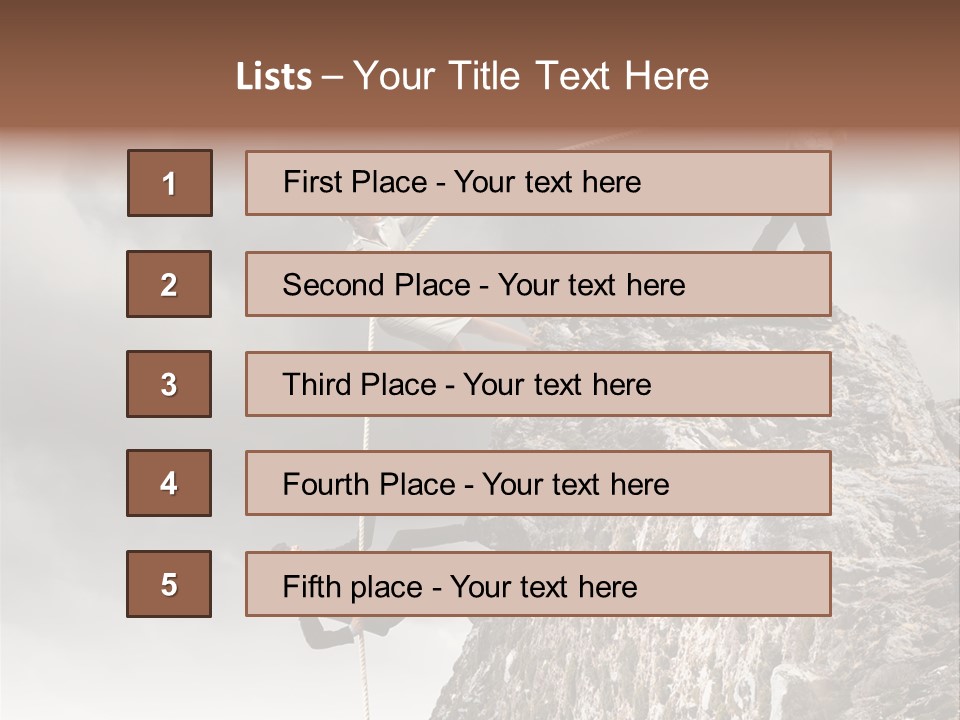 Concept Perspective Mountain PowerPoint Template