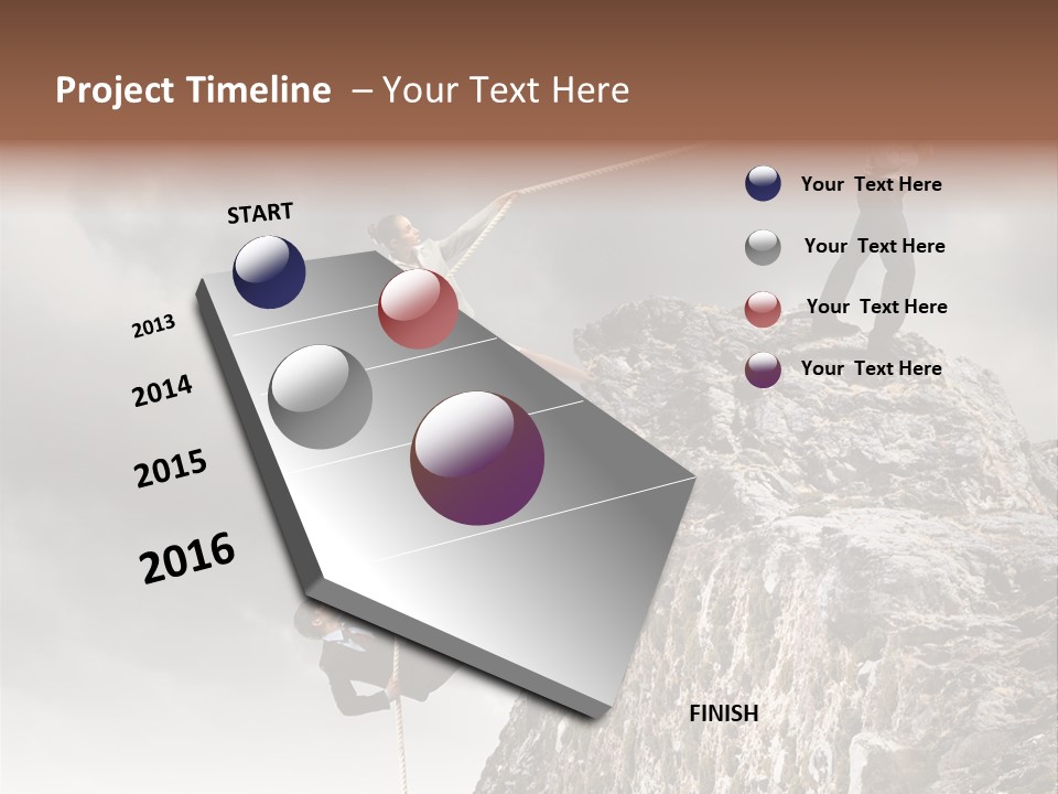 Concept Perspective Mountain PowerPoint Template