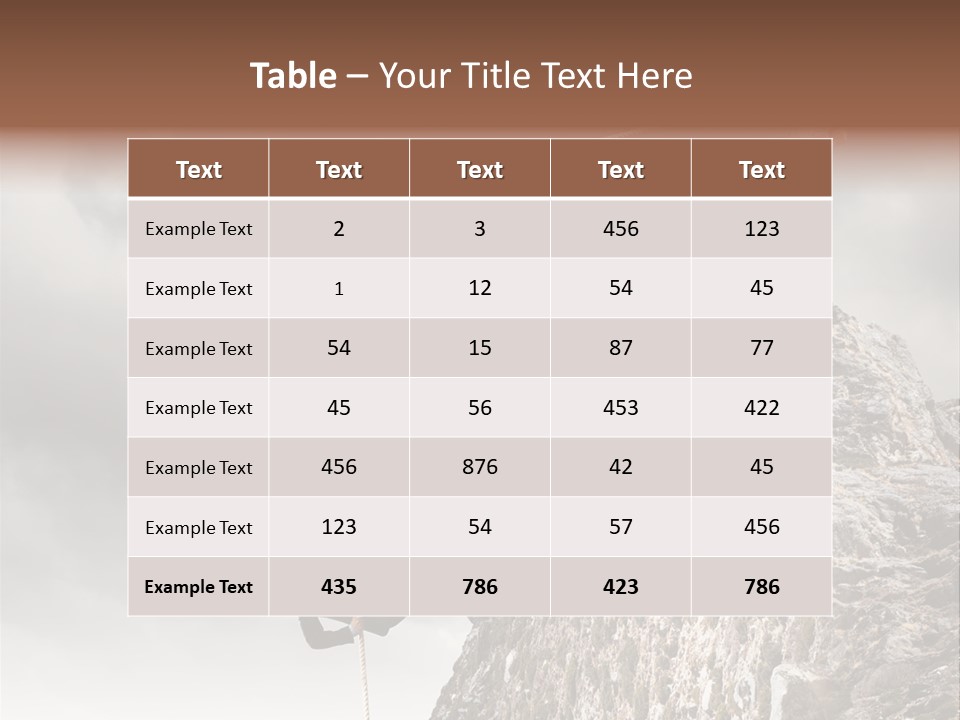 Concept Perspective Mountain PowerPoint Template