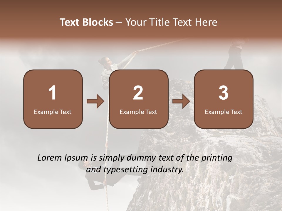 Concept Perspective Mountain PowerPoint Template