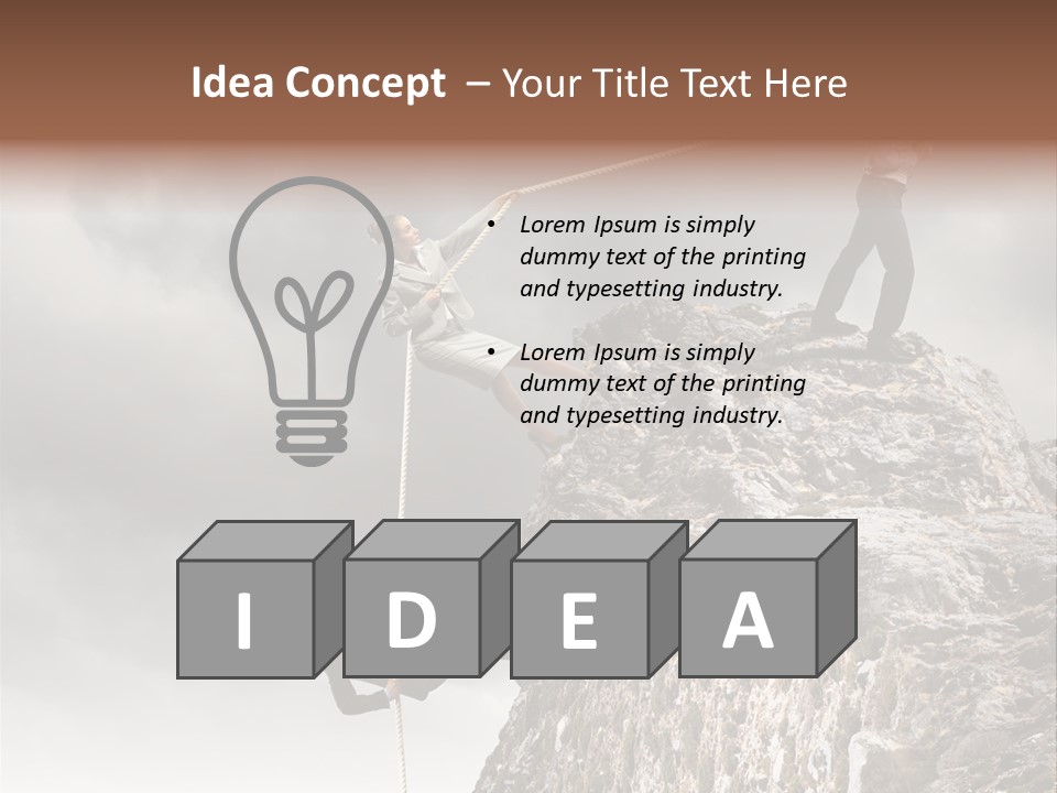 Concept Perspective Mountain PowerPoint Template
