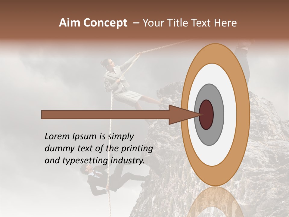 Concept Perspective Mountain PowerPoint Template