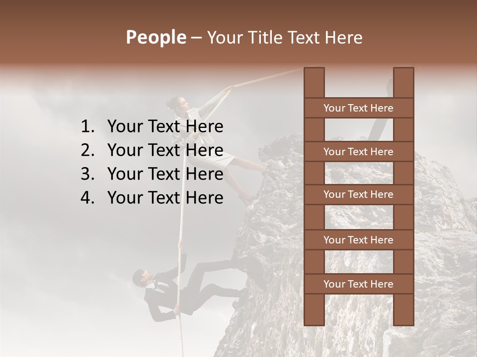 Concept Perspective Mountain PowerPoint Template