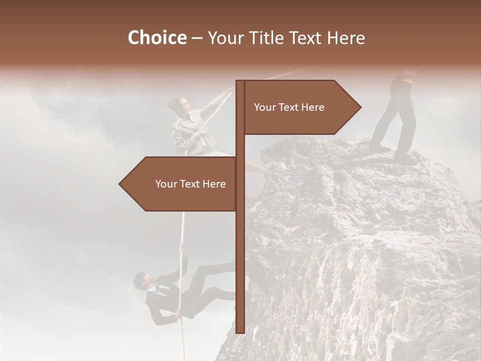 Concept Perspective Mountain PowerPoint Template