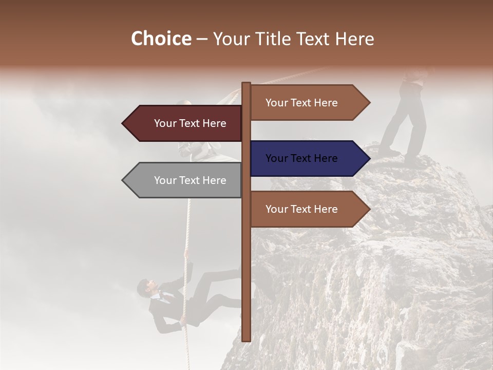 Concept Perspective Mountain PowerPoint Template