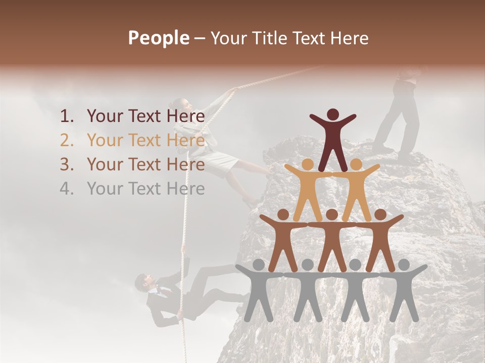 Concept Perspective Mountain PowerPoint Template