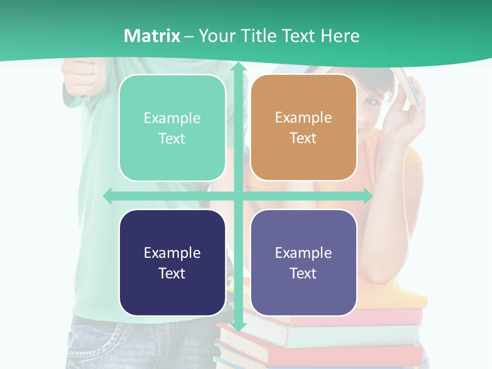 Beauty White Teen PowerPoint Template