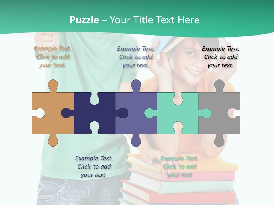 Beauty White Teen PowerPoint Template