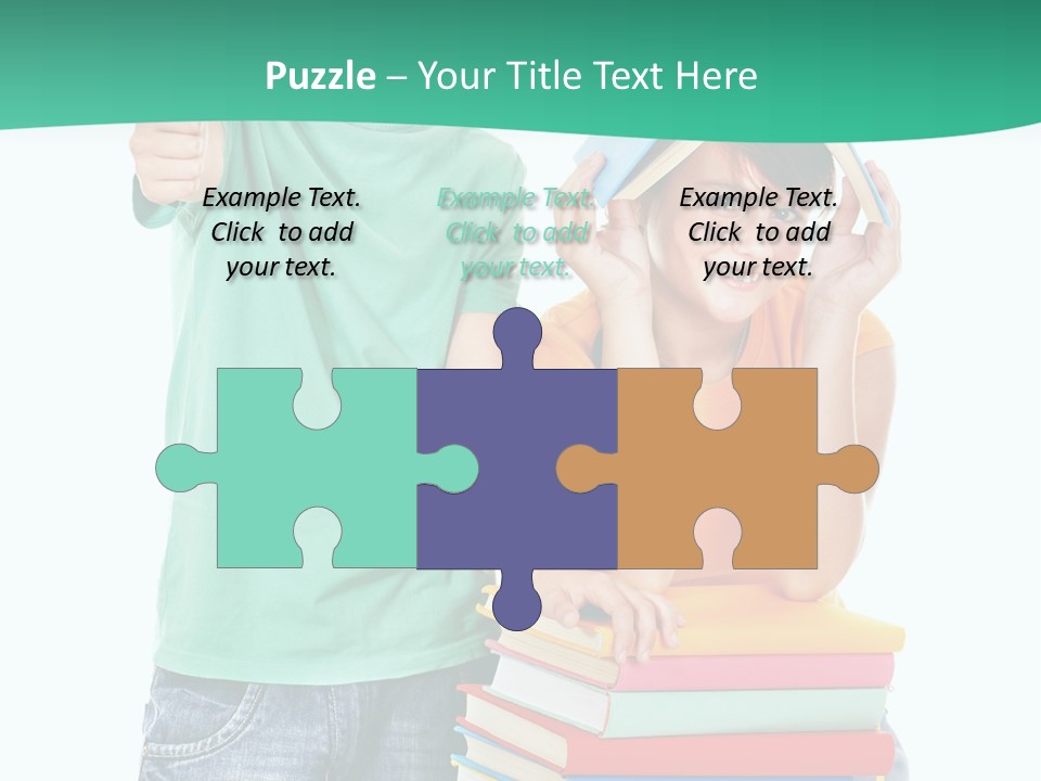 Beauty White Teen PowerPoint Template