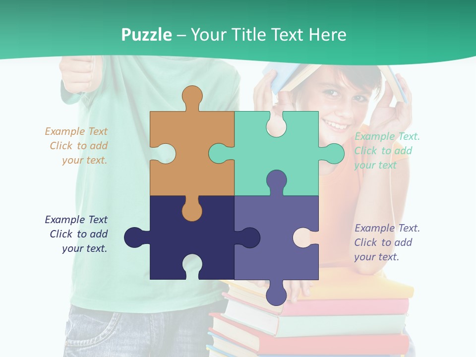 Beauty White Teen PowerPoint Template