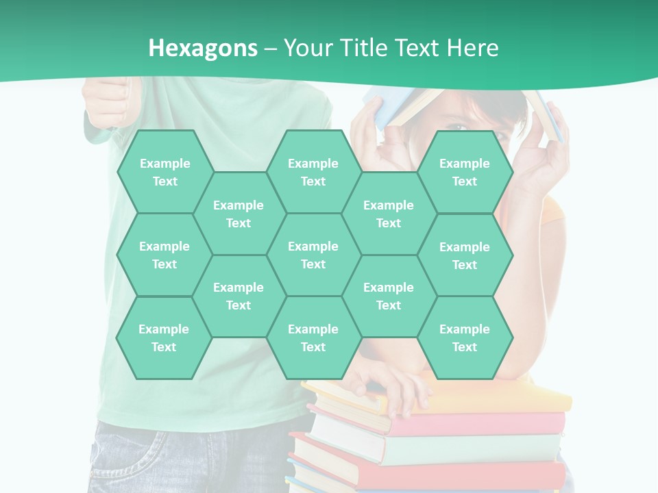 Beauty White Teen PowerPoint Template