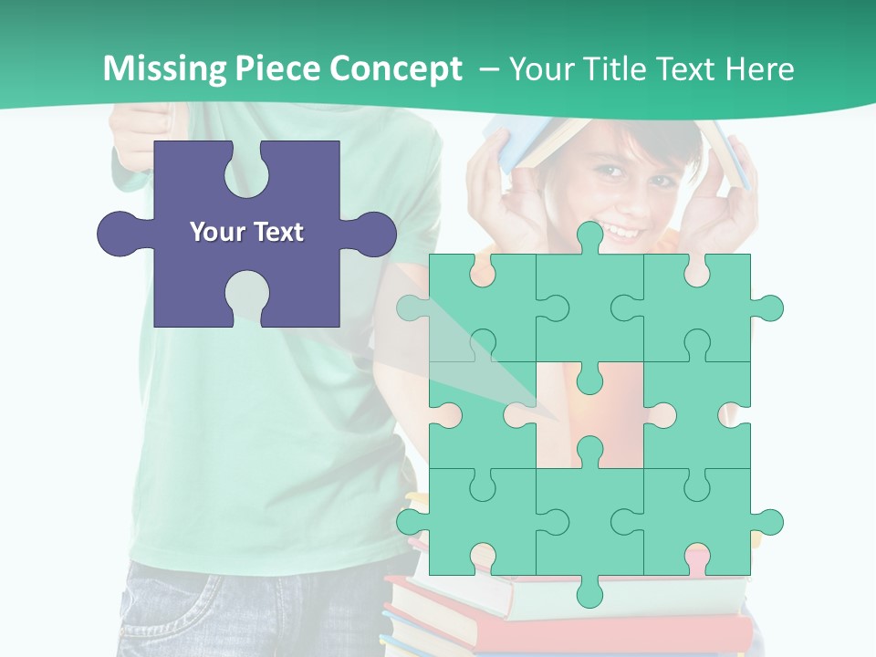 Beauty White Teen PowerPoint Template