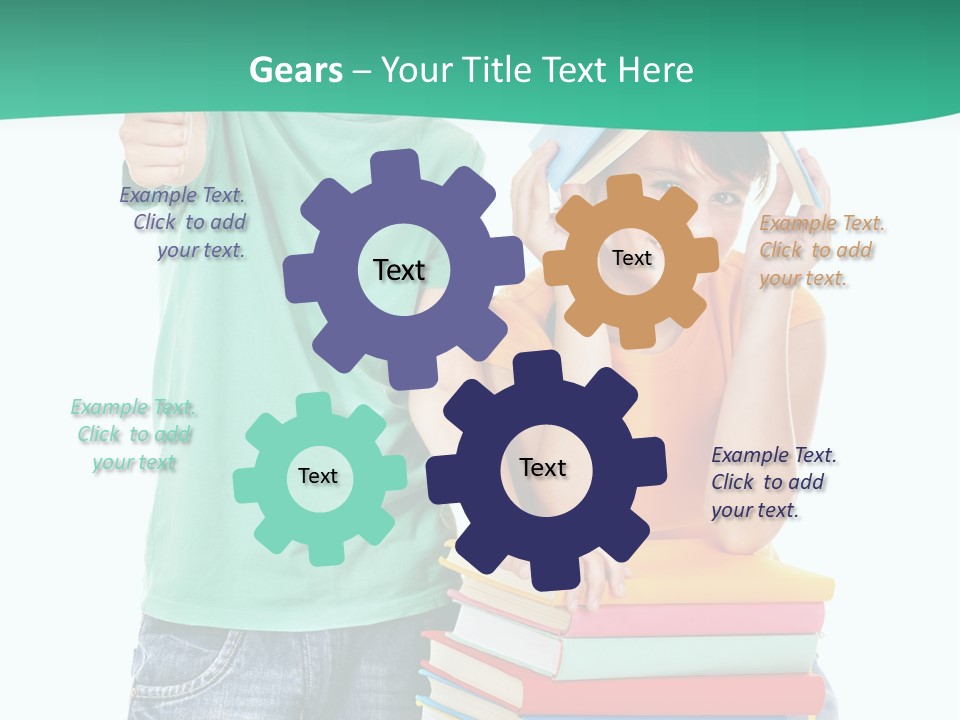 Beauty White Teen PowerPoint Template