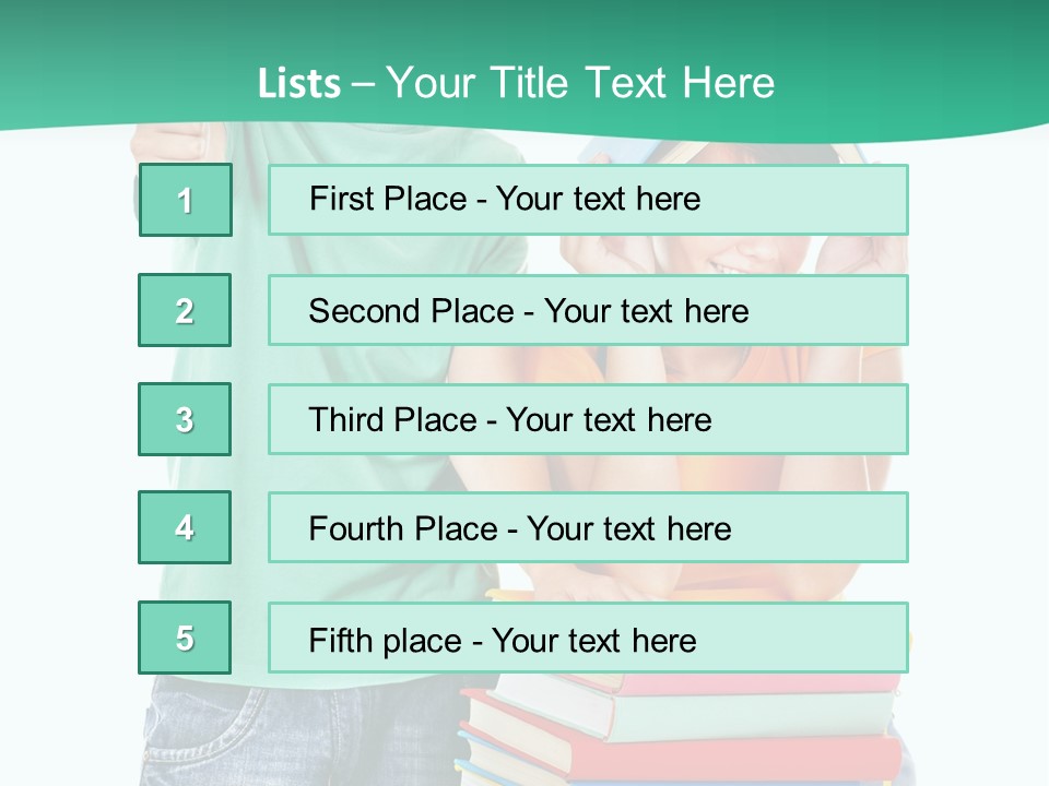Beauty White Teen PowerPoint Template
