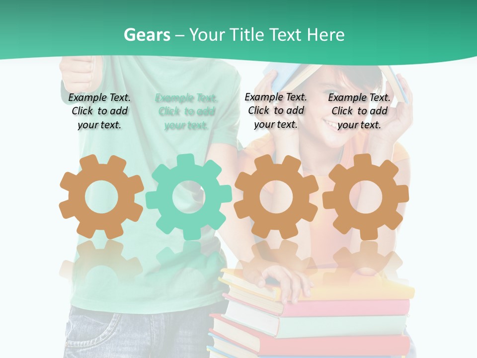 Beauty White Teen PowerPoint Template