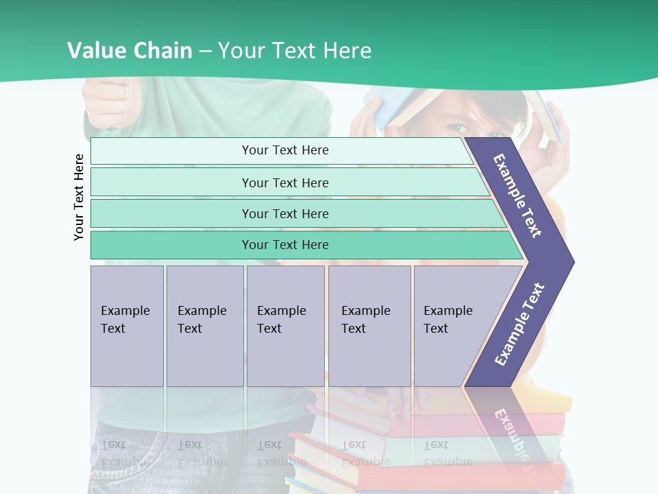 Beauty White Teen PowerPoint Template