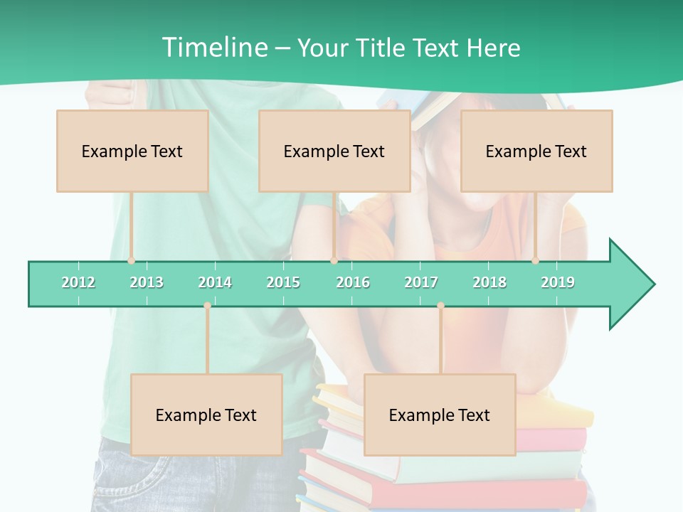 Beauty White Teen PowerPoint Template