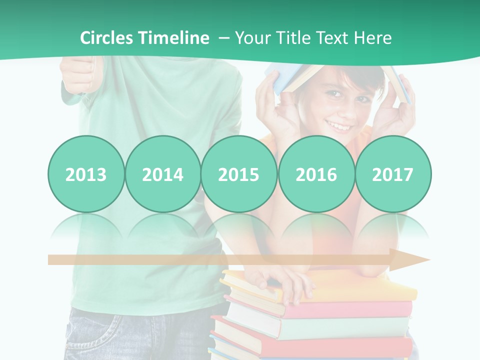 Beauty White Teen PowerPoint Template