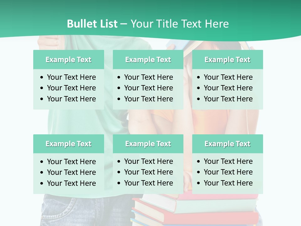 Beauty White Teen PowerPoint Template