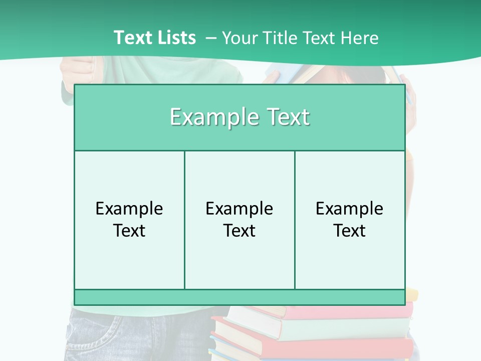 Beauty White Teen PowerPoint Template