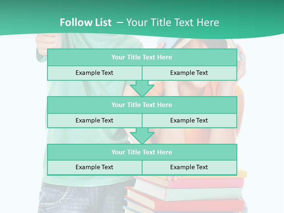 Beauty White Teen PowerPoint Template