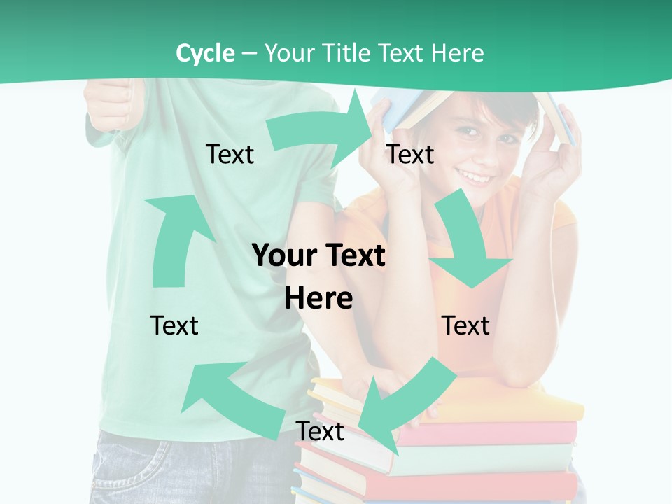 Beauty White Teen PowerPoint Template