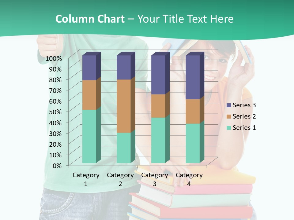 Beauty White Teen PowerPoint Template