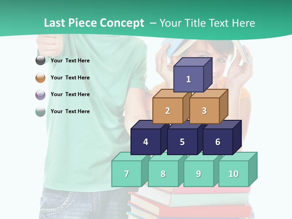 Beauty White Teen PowerPoint Template