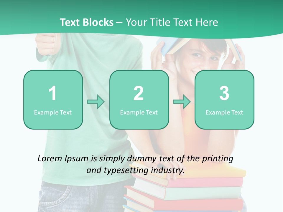 Beauty White Teen PowerPoint Template