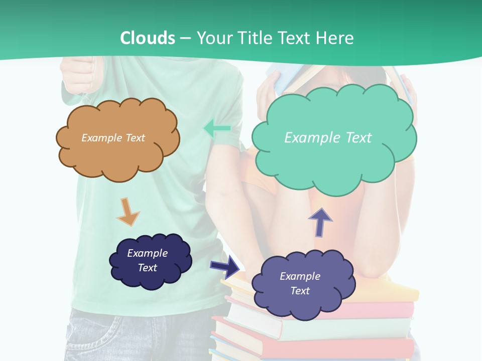 Beauty White Teen PowerPoint Template