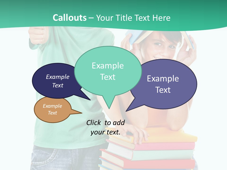 Beauty White Teen PowerPoint Template