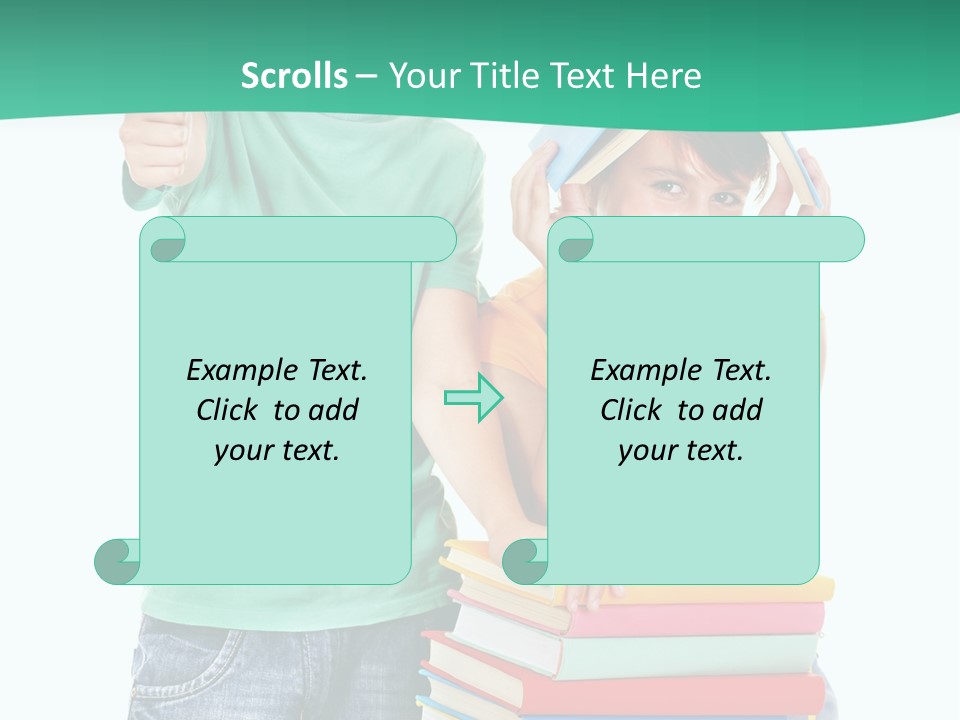 Beauty White Teen PowerPoint Template