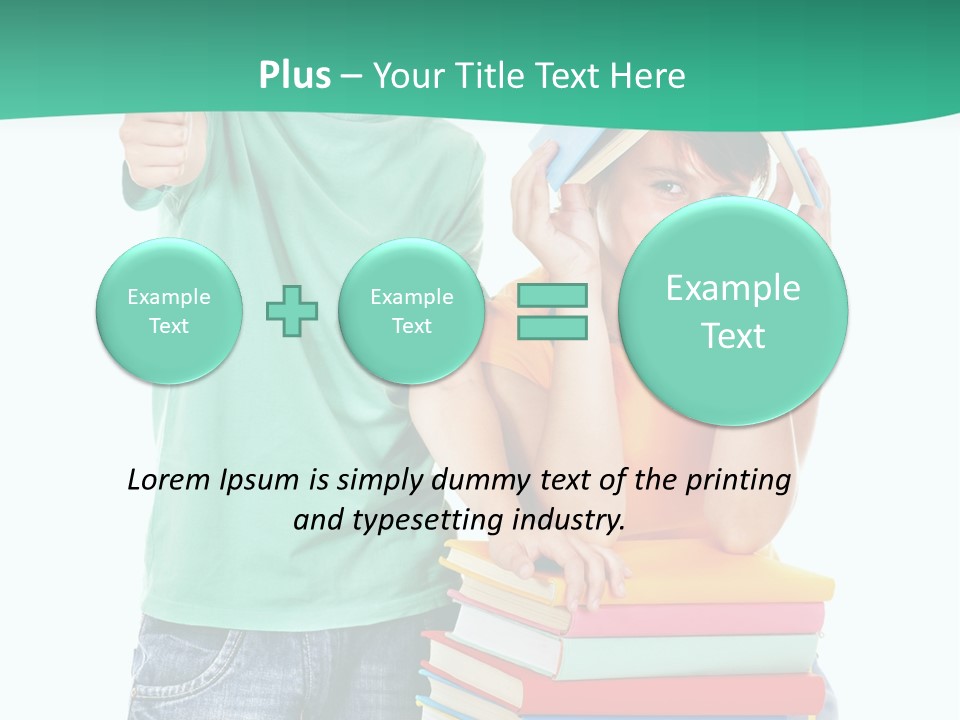 Beauty White Teen PowerPoint Template