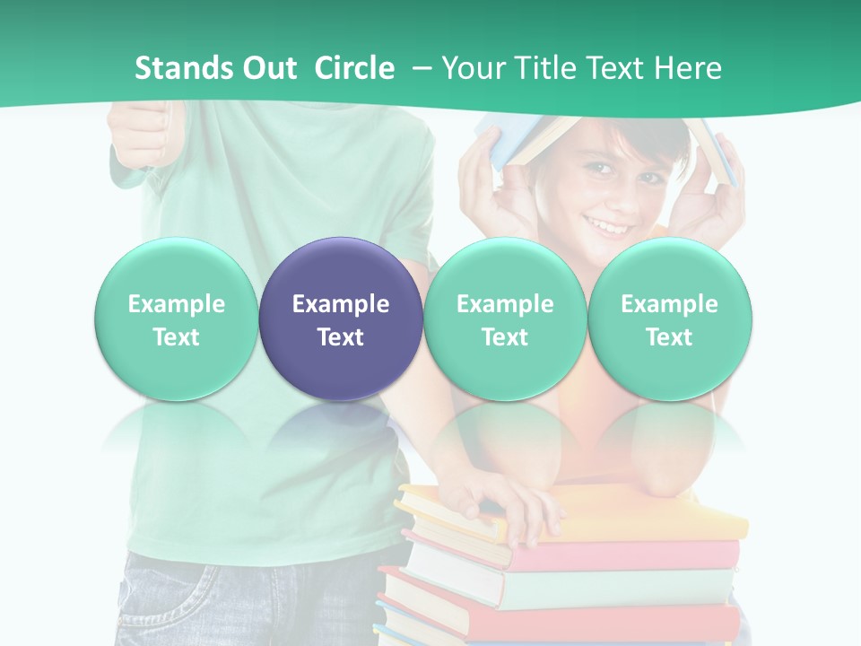 Beauty White Teen PowerPoint Template